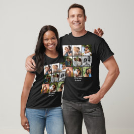 Camiseta Modelo de Colagem de Fotos 9 Personalizada para Ca