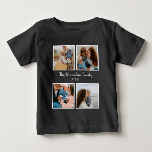 Camiseta Modelo de colagem de fotos da família 4 personaliz