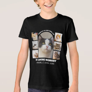 Camiseta Modelo de Colagem de Fotos de Memorial de Gato 7 T