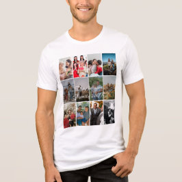 Camiseta Modelo de Colagem de Memórias com 12 Fotos dos Avó