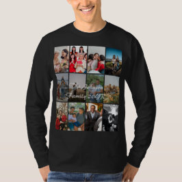 Camiseta Modelo de Colagem de Memórias com 12 Fotos dos Avó