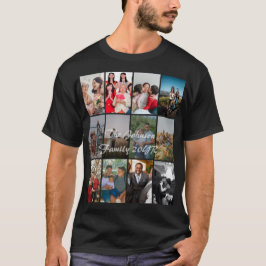 Camiseta Modelo de Colagem de Memórias com 12 Fotos dos Avó