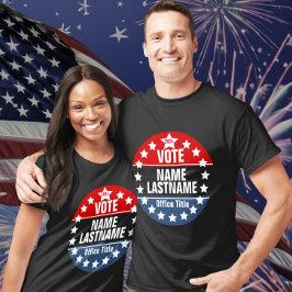 Camiseta Modelo de Eleição de Campanha Personalizada