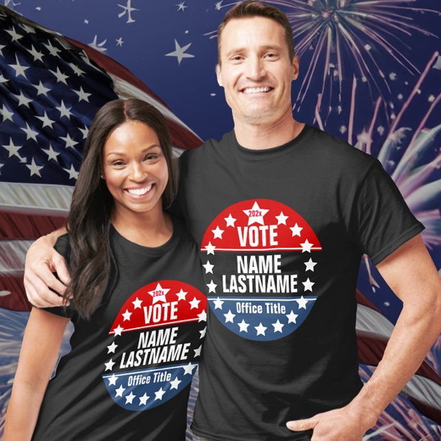 Camiseta Modelo de Eleição de Campanha Personalizada (Criador carregado)