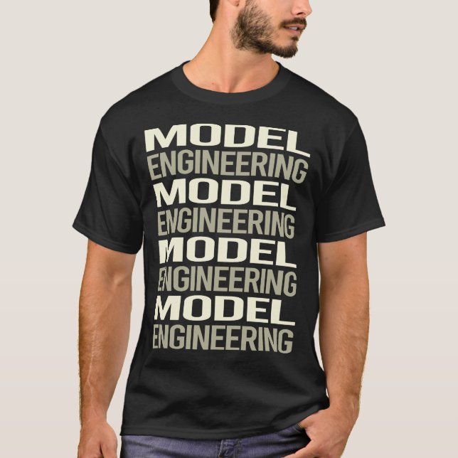 Camiseta Modelo de Engenharia de Texto Branco Engenheiro (Frente)