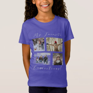 Camiseta Modelo de Foto de 4 Painéis Minhas Conexões Favori