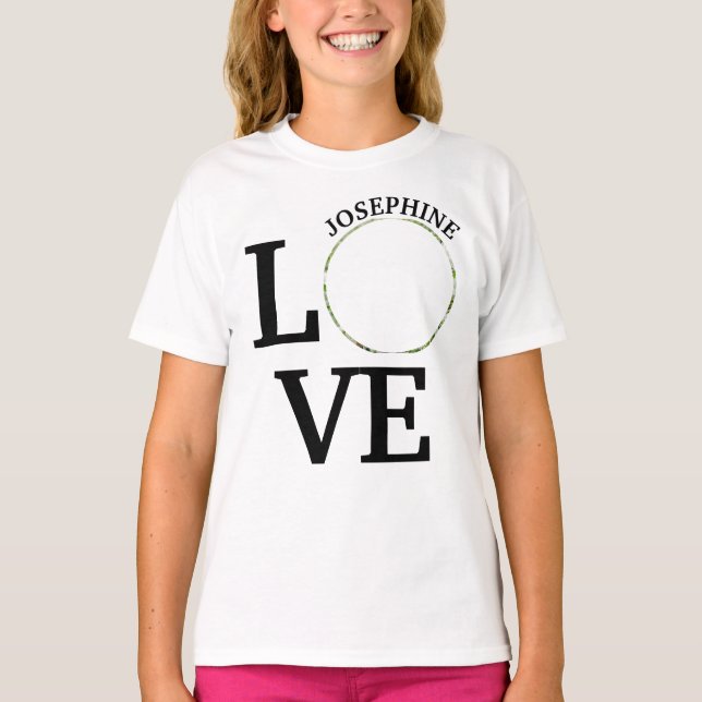 Camiseta Modelo de foto de amor personalizado moderno (Frente)