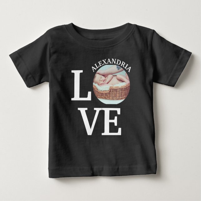 Camiseta Modelo de foto de amor personalizado moderno (Frente)
