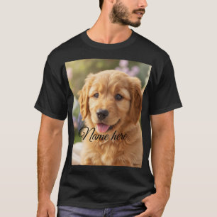 Camiseta Modelo de foto de nome de animal de estimação simp