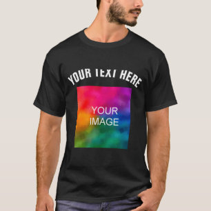 Camiseta Modelo de Foto de Upload de Texto Meninos Crianças