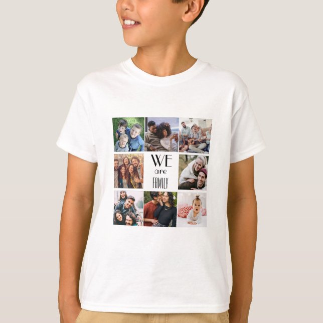 Camiseta Modelo de Foto Personalizado "Somos Família" (Frente)