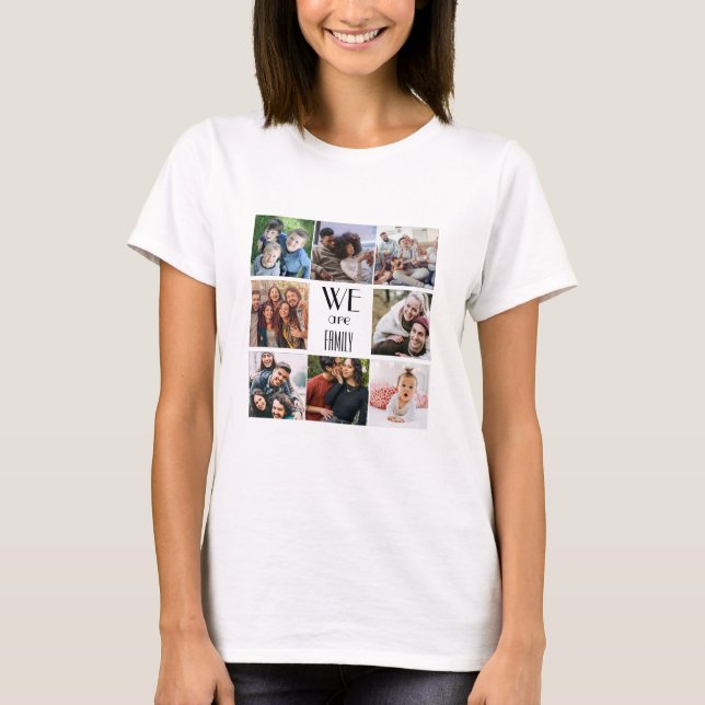 Camiseta Modelo de Foto Personalizado "Somos Família" (Frente)