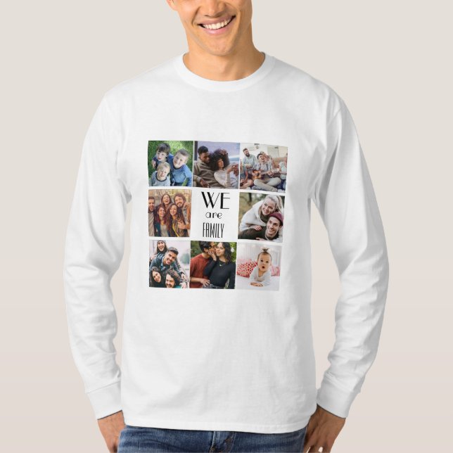 Camiseta Modelo de Foto Personalizado "Somos Família" (Frente)