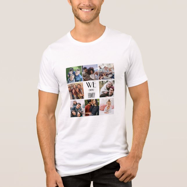 Camiseta Modelo de Foto Personalizado "Somos Família" (Frente)