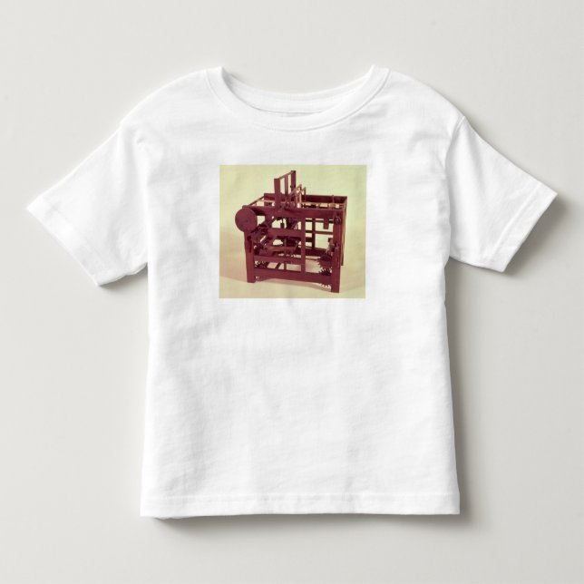Camiseta Modelo de funcionamento de um tear (Frente)