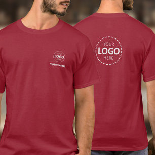 Camiseta Modelo de logotipo e nome - Funcionarios de logoti