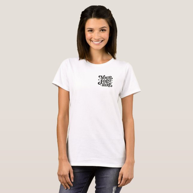 Camiseta Modelo de Logotipo Retro (Frente Completa)