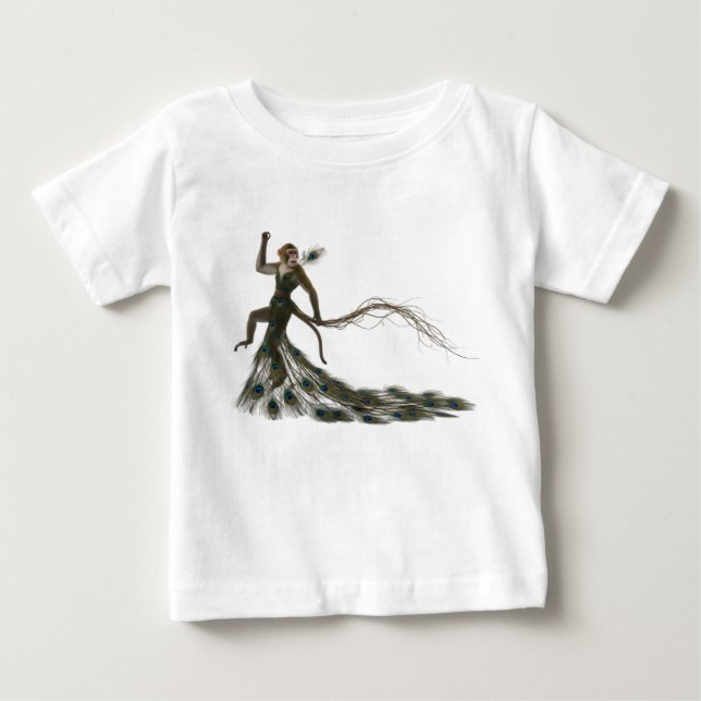Camiseta Modelo de macaco surreal da moda em Ir plumagem de (Frente)