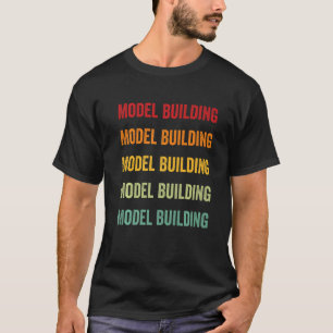Camiseta Modelo de Modelo de Construção de Hobbyist Rainbow