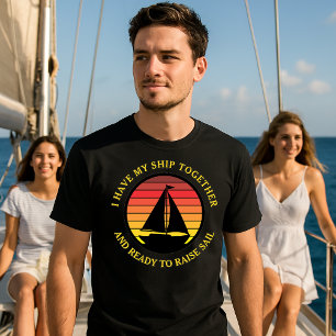 Camiseta Modelo de navegação em veleiro e traseiro