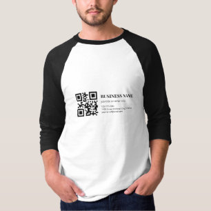 Camiseta Modelo de Nome de Negócios de Código QR Personaliz