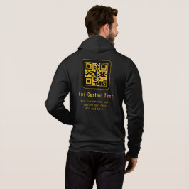 Camiseta Modelo de QR Code e Texto Editável | Preto e Doura
