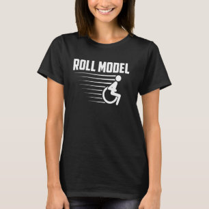 Camiseta Modelo de Roll legal Engraçado Deficiente Pessoa R