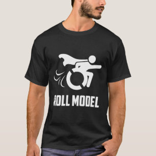 Camiseta Modelo de Roll legal Engraçado Deficiente Pessoa R