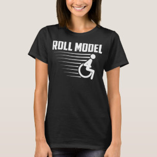 Camiseta Modelo de Roll legal Engraçado Deficiente Pessoa R