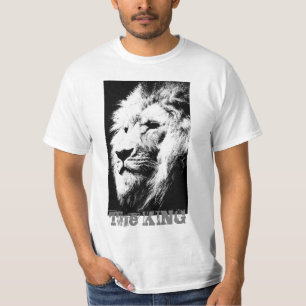 Camiseta Modelo de Rosto de Leão Elegante Moderno para Home