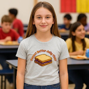 Camiseta Modelo de Sanduíche de Geléia de Amendoim na Hora