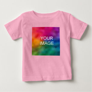 Camiseta Modelo de Tendência de Cor Rosa Elegante Personali