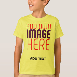 CAMISETA MODELO DE TEXTO DE IMAGEM AMARELA SIMPLES EDITÁVEL