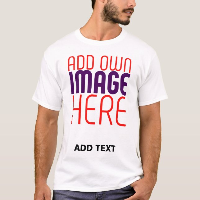 CAMISETA MODELO DE TEXTO DE IMAGEM BRANCA SIMPLES EDITÁVEL  (Frente)