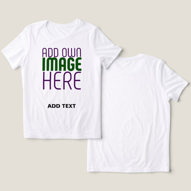 CAMISETA MODELO DE TEXTO DE IMAGEM BRANCA SIMPLES EDITÁVEL  (Design Frente e Verso)