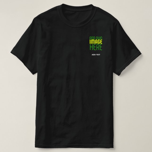 CAMISETA MODELO DE TEXTO DE IMAGEM NEGRA SIMPLES EDITÁVEL M (Frente do Design)