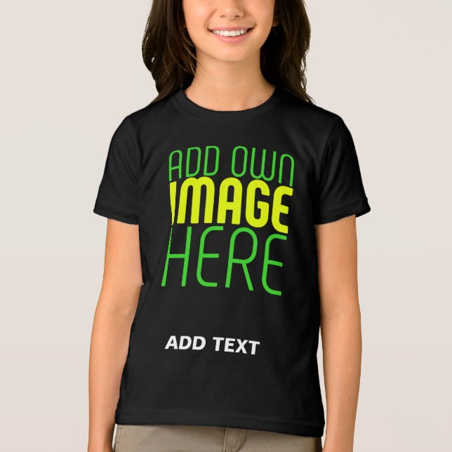 CAMISETA MODELO DE TEXTO DE IMAGEM NEGRA SIMPLES EDITÁVEL M (Frente)
