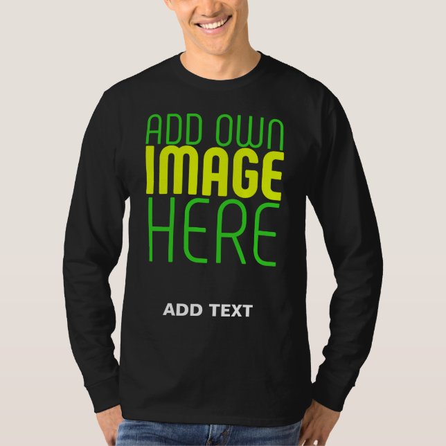 CAMISETA MODELO DE TEXTO DE IMAGEM NEGRA SIMPLES EDITÁVEL M (Frente)