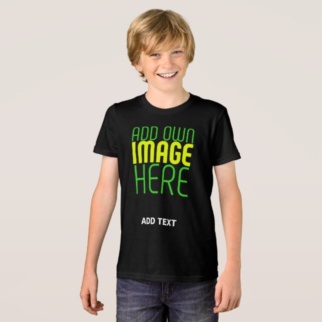 CAMISETA MODELO DE TEXTO DE IMAGEM NEGRA SIMPLES EDITÁVEL M (Frente Completa)