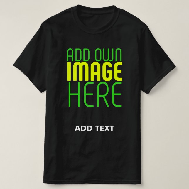 CAMISETA MODELO DE TEXTO DE IMAGEM NEGRA SIMPLES EDITÁVEL M (Frente do Design)