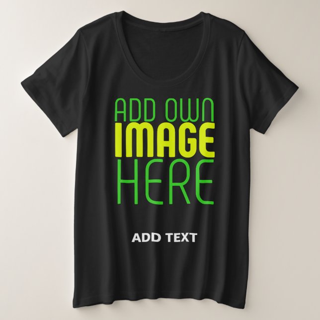 CAMISETA MODELO DE TEXTO DE IMAGEM NEGRA SIMPLES EDITÁVEL M (Frente do Design)