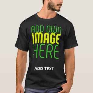 CAMISETA MODELO DE TEXTO DE IMAGEM PRETA SIMPLES EDITÁVEL M