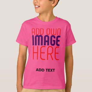 CAMISETA MODELO DE TEXTO DE IMAGEM ROSA CUTE EDITÁVEL MODER
