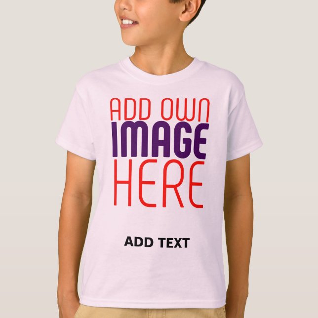 CAMISETA MODELO DE TEXTO DE IMAGEM ROSA PÁLIDO FOFO EDITÁVE (Frente)
