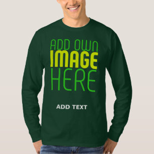 CAMISETA MODELO DE TEXTO DE IMAGEM VERDE DA FLORESTA DE PRO