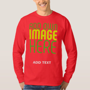 CAMISETA MODELO DE TEXTO DE IMAGEM VERMELHA MODERNA EDITÁVE