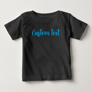 Camiseta Modelo de texto de manuscrito personalizado preto