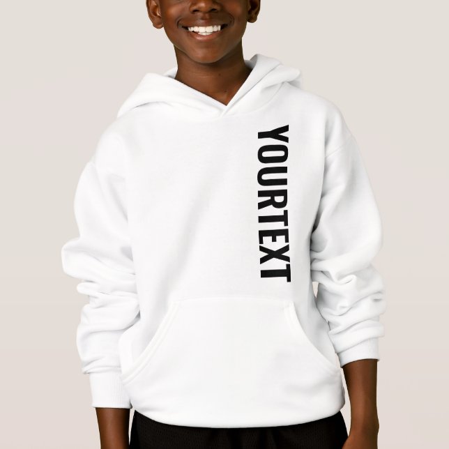 Camiseta Modelo de Texto Grande Meninos De Fonte Ambos Os C (Frente)