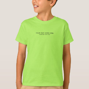 Camiseta Modelo de Texto Pequeno Verde limão Boys