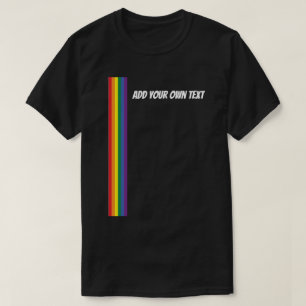 Camiseta Modelo de texto personalizado Arco-íris Orgulho